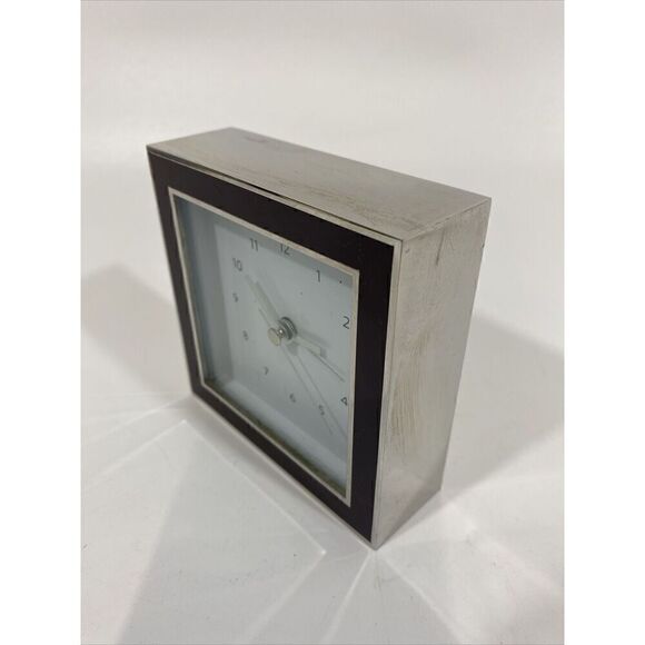 Restoration Hardware Desk Clock Chrome Discontinued Parts Or Repair - Picture 3 of 7